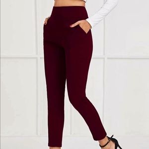Straight Leg Zip Back Dress Pants